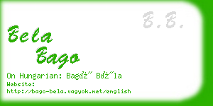 bela bago business card