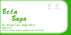 bela bago business card